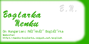 boglarka menku business card